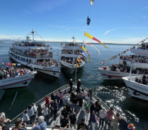 51. Flottensternfahrt stand ganz im Zeichen des 200-jährigen Jubiläums der Personenschifffahrt auf dem Bodensee 51. Flottensternfahrt stand ganz im Zeichen des 200-jährigen Jubiläums der Personenschifffahrt auf dem Bodensee